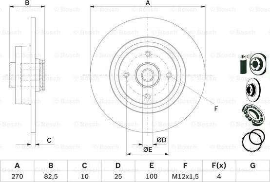 BOSCH 0 986 479 E71 - Brake Disc autospares.lv