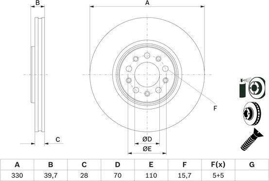 BOSCH 0 986 479 F66 - Brake Disc autospares.lv