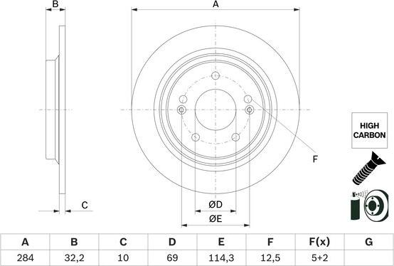 BOSCH 0 986 479 G77 - Brake Disc autospares.lv