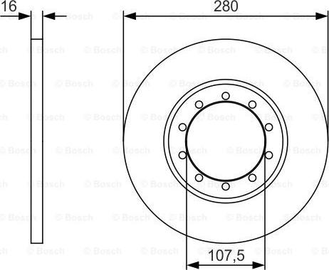 BOSCH 0 986 479 R92 - Brake Disc autospares.lv