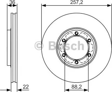 BOSCH 0 986 479 R42 - Brake Disc autospares.lv