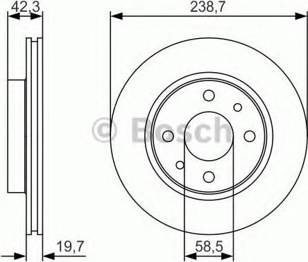 BOSCH 0 986 479 R54 - Brake Disc autospares.lv