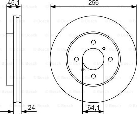 BOSCH 0 986 479 R51 - Brake Disc autospares.lv