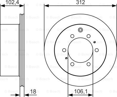 BOSCH 0 986 479 R57 - Brake Disc autospares.lv