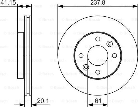 BOSCH 0 986 479 R66 - Brake Disc autospares.lv