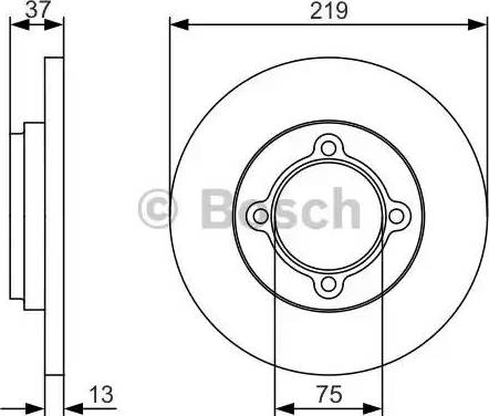 BOSCH 0 986 479 R62 - Brake Disc autospares.lv