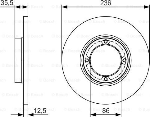 BOSCH 0 986 479 R81 - Brake Disc autospares.lv