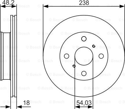 BOSCH 0 986 479 R75 - Brake Disc autospares.lv