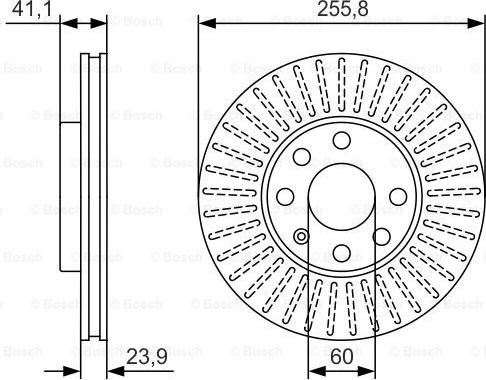 BOSCH 0 986 479 R76 - Brake Disc autospares.lv