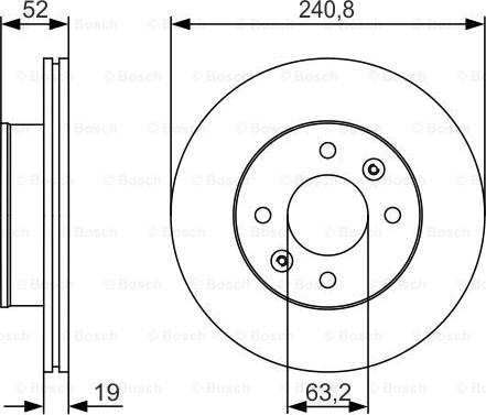 BOSCH 0 986 479 R71 - Brake Disc autospares.lv