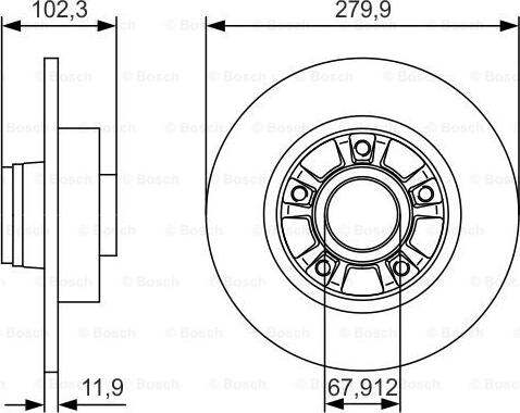 BOSCH 0 986 479 S44 - Brake Disc autospares.lv