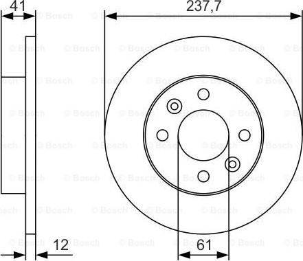 BOSCH 0 986 479 S45 - Brake Disc autospares.lv