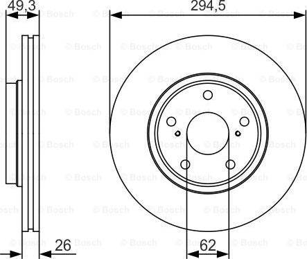 BOSCH 0 986 479 S59 - Brake Disc autospares.lv