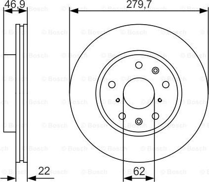 BOSCH 0 986 479 S58 - Brake Disc autospares.lv