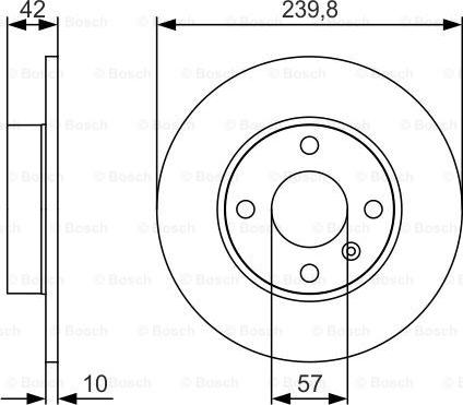 BOSCH 0 986 479 S52 - Brake Disc autospares.lv