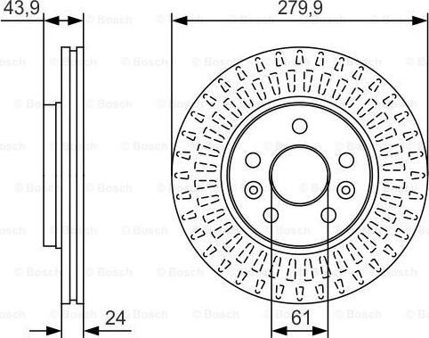 BOSCH 0 986 479 S66 - Brake Disc autospares.lv