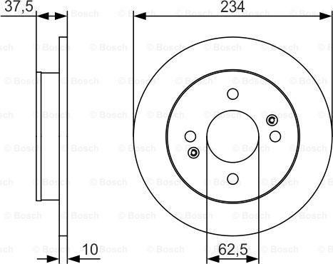 BOSCH 0 986 479 S61 - Brake Disc autospares.lv