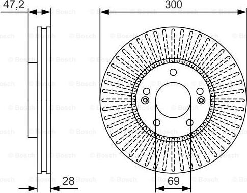 BOSCH 0 986 479 S14 - Brake Disc autospares.lv