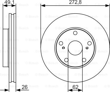 BOSCH 0 986 479 S16 - Brake Disc autospares.lv