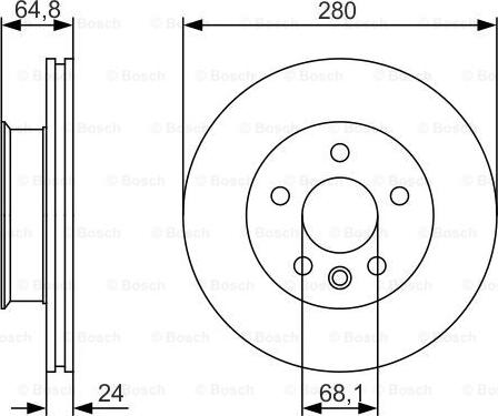 BOSCH 0 986 479 S80 - Brake Disc autospares.lv