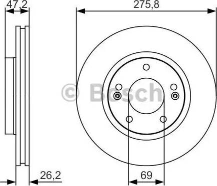 BOSCH 0 986 479 S81 - Brake Disc autospares.lv