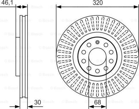 BOSCH 0 986 479 S30 - Brake Disc autospares.lv