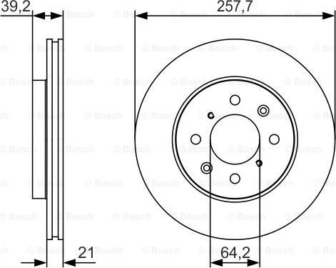 BOSCH 0 986 479 S26 - Brake Disc autospares.lv