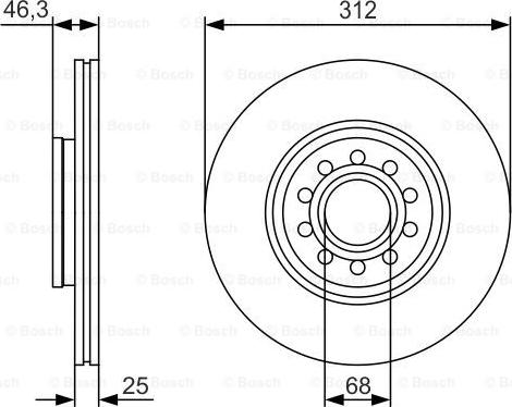 BOSCH 0 986 479 S23 - Brake Disc autospares.lv