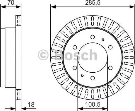 BOSCH 0 986 479 T91 - Brake Disc autospares.lv