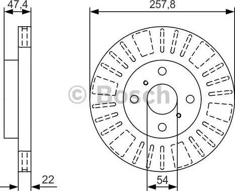 BOSCH 0 986 479 T98 - Brake Disc autospares.lv