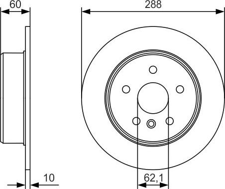 BOSCH 0 986 479 T97 - Brake Disc autospares.lv