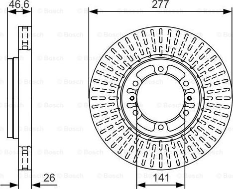 BOSCH 0 986 479 T41 - Brake Disc autospares.lv