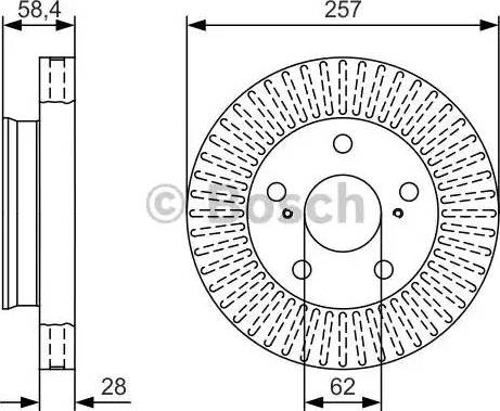 BOSCH 0 986 479 T43 - Brake Disc autospares.lv