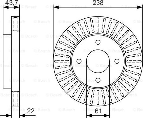 BOSCH 0 986 479 T42 - Brake Disc autospares.lv