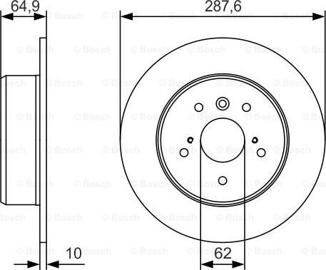 BOSCH 0 986 479 T69 - Brake Disc autospares.lv