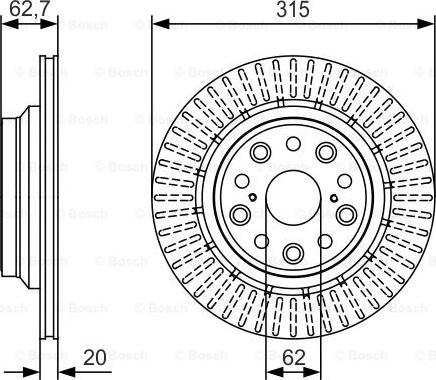 BOSCH 0 986 479 T06 - Brake Disc autospares.lv