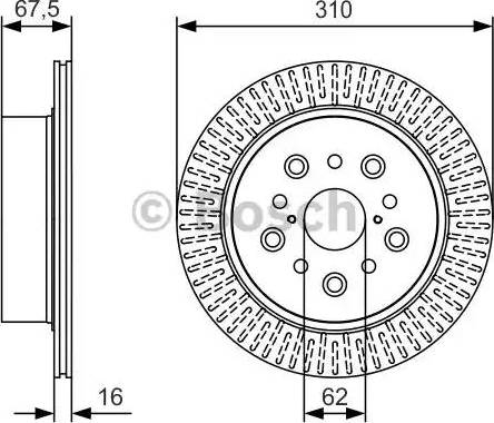 BOSCH 0 986 479 T03 - Brake Disc autospares.lv