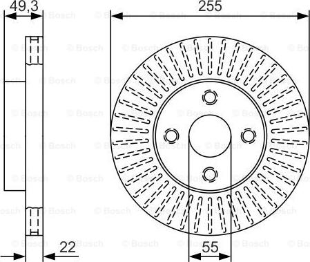 BOSCH 0 986 479 T11 - Brake Disc autospares.lv