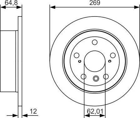 BOSCH 0 986 479 T13 - Brake Disc autospares.lv