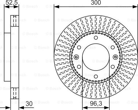 BOSCH 0 986 479 T88 - Brake Disc autospares.lv