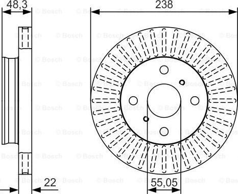 BOSCH 0 986 479 T82 - Brake Disc autospares.lv