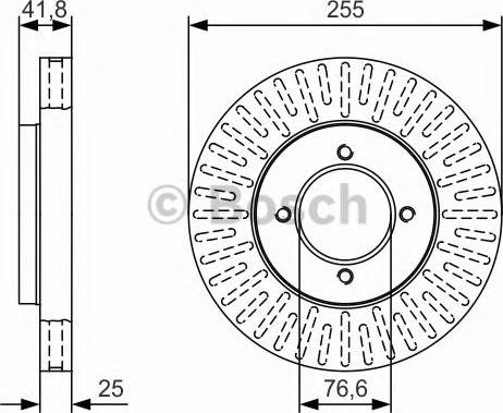 BOSCH 0 986 479 T25 - Brake Disc autospares.lv