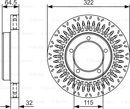 BOSCH 0 986 479 T27 - Brake Disc autospares.lv