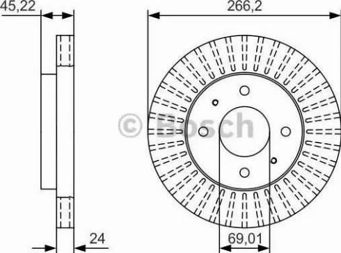 BOSCH 0 986 479 T75 - Brake Disc autospares.lv