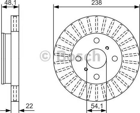 BOSCH 0 986 479 T71 - Brake Disc autospares.lv