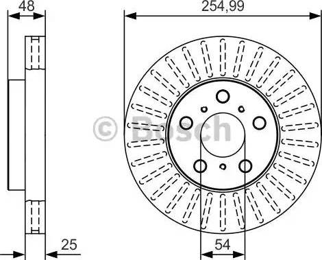 BOSCH 0 986 479 T77 - Brake Disc autospares.lv