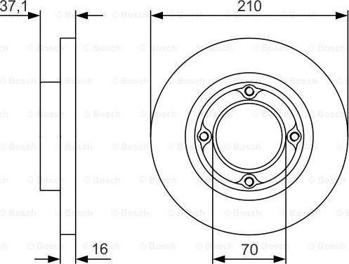 BOSCH 0 986 479 U96 - Brake Disc autospares.lv