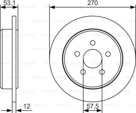 BOSCH 0 986 479 U41 - Brake Disc autospares.lv