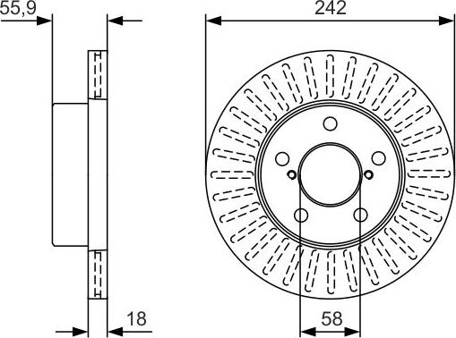 BOSCH 0 986 479 U69 - Brake Disc autospares.lv