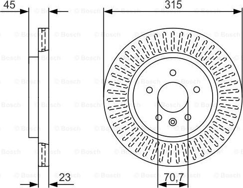 BOSCH 0 986 479 U65 - Brake Disc autospares.lv